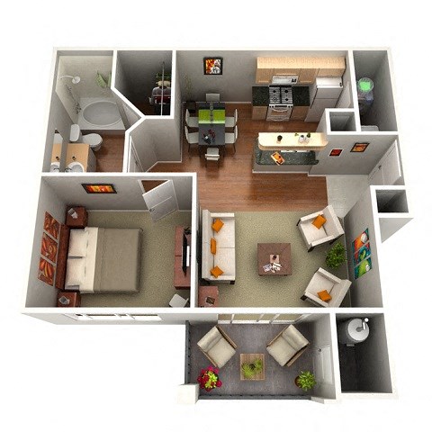 Sage Floor Plan 1 Bedroom 1 Bath Apartments in Glendale AZ